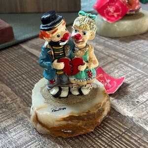Vintage Ron Lee “together again” couple broken heart figurine stone base